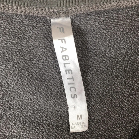 Fabletics Gray Sweatshirt Womens Medium Cotton Pullover - Picture 5 of 10